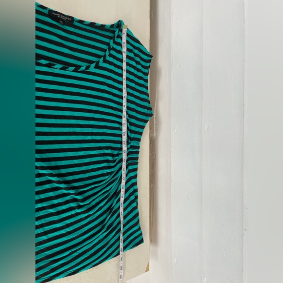 3/25 Teal/Black Striped Green Envelope T-Shirt - Picture 7 of 8